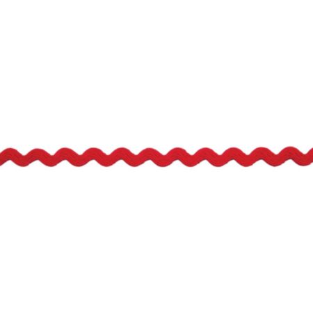 Ric Rac Polyester Trim | 50m x 8mm - Red