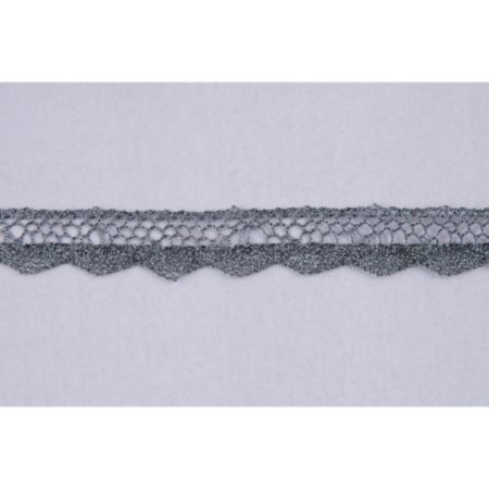 Metallic Lace Trim | 25m x 20mm - Antique Silver