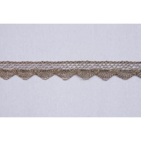 Metallic Lace Trim | 25m x 20mm - Old Gold
