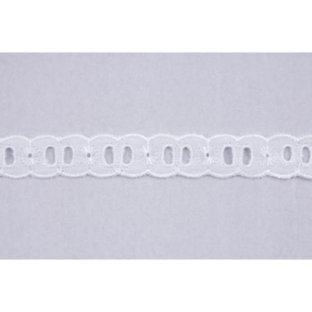 Broderie Anglaise Lace Trim | 27.4m x 25mm - White