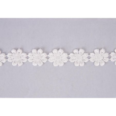 Guipure Daisy Lace Trim | 27.4m x 25mm - Ivory
