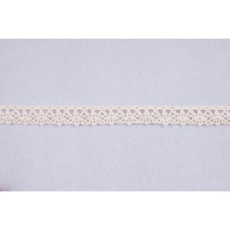 Cotton Lace Trim | 25m x 10mm - Natural