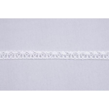 Cotton Lace Trim | 25m x 10mm - White