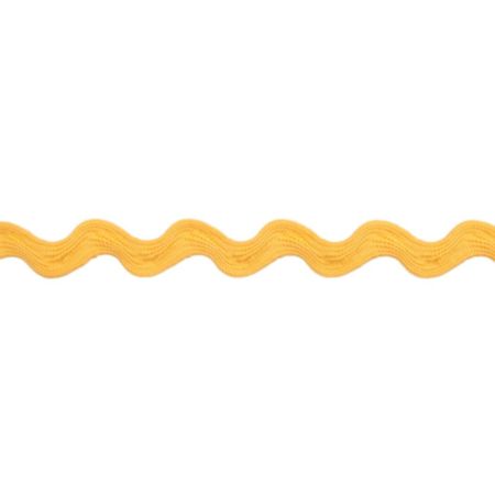 Polyester Ric Rac Trim | 25m x 14mm - Yellow