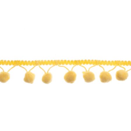 Pom Pom Trim | 18m x 20mm - Yellow