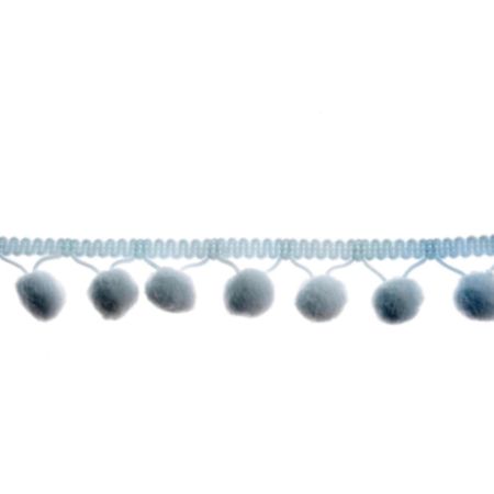 Pom Pom Trim | 18m x 20mm - Light Blue