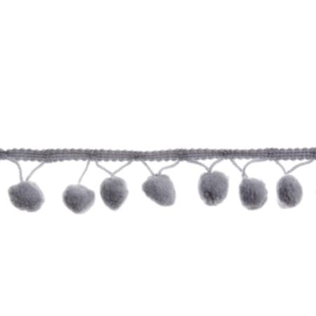Pom Pom Trim | 18m x 20mm - Grey