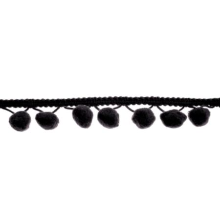 Pom Pom Trim | 18m x 20mm - Black