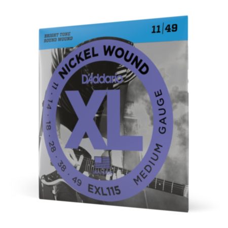 D'Addario EXL115 | Nickel Wound Electric Guitar Strings - Medium/Blues-Jazz Rock (11-49)