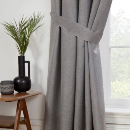 Eclipse Pewter Curtain Tie Back (Pair) - 26 Inch
