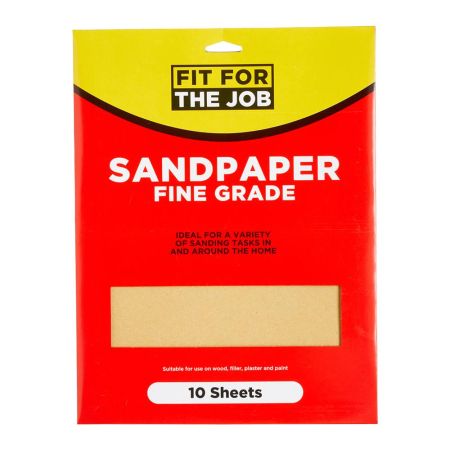 Fit For The Job 10 Sheets Fine Grade Sandpaper