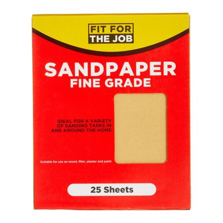 Fit For The Job 25 Sheets Fine Grade Sandpaper