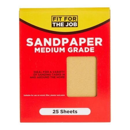 Fit For The Job 25 Sheets Medium Grade Sandpaper