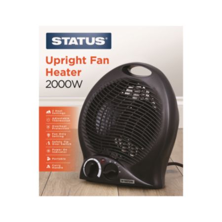 Status® Upright Fan Heater - Black (2000W)