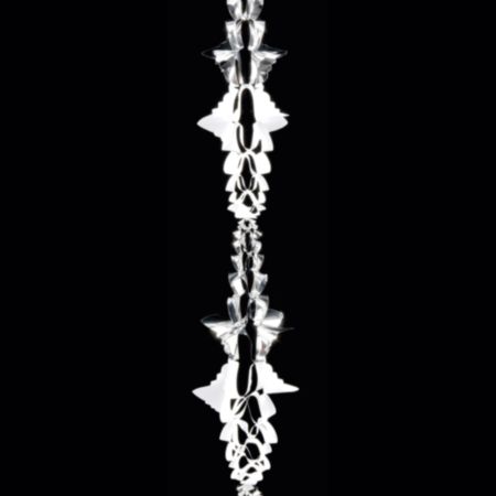 Silver and White 6 Section Christmas Garland (2.7m x 20cm)