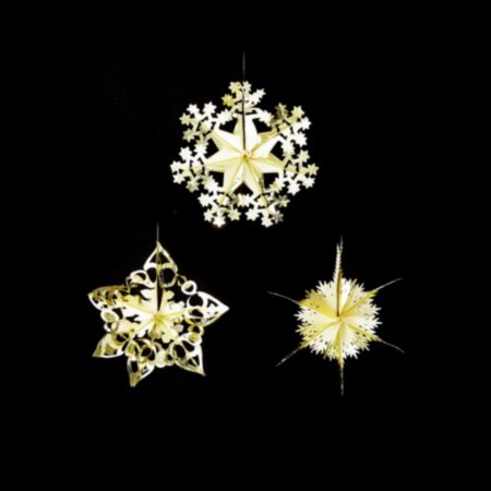 Gold/Ivory Christmas Foil Star Burst - Assorted (40cm)