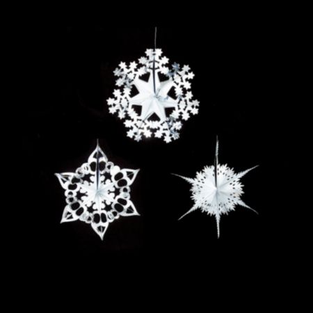 Silver/White Christmas Foil Star Burst - Assorted (40cm)