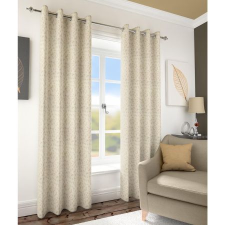 Folia Natural Eyelet Curtains - 229 x 183