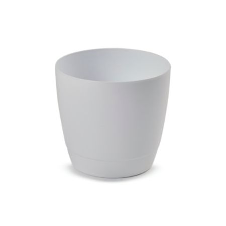 Whitefurze Indoor Round Plant Pot - White (16cm)