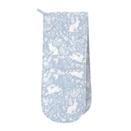 William Morris Double Oven Glove - Forest Life (Blue)