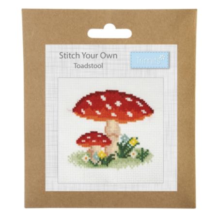 Mini Counted Cross Stitch Kit - Toadstool