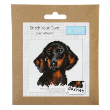 Mini Counted Cross Stitch Kit - Dachshund