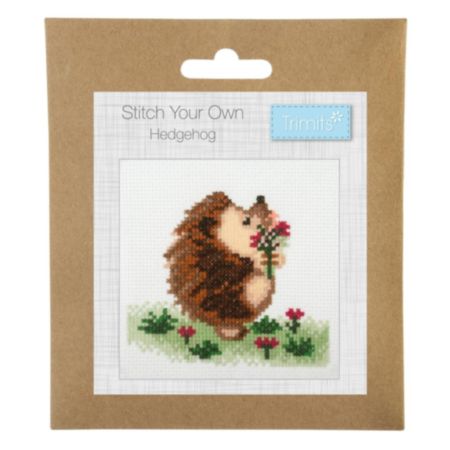 Mini Counted Cross Stitch Kit - Hedgehog