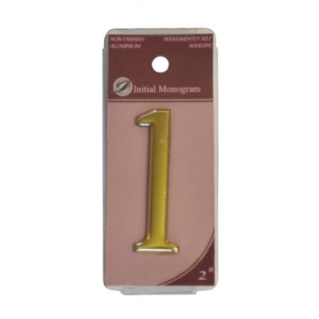 3" Gold Effect Numeral 1 Door Number