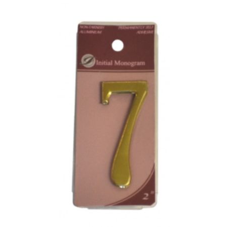 2" Gold Effect Numeral 7 Door Number
