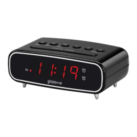 Groov-e Radio Alarm Clock - Black