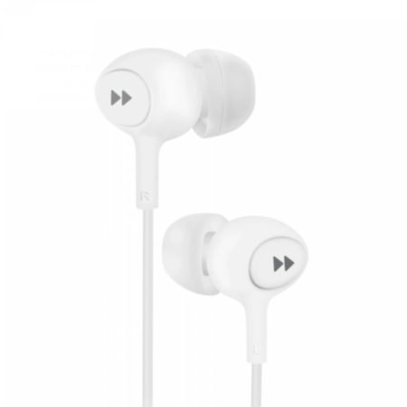Groov-e In Ear Earphones with Mic - White
