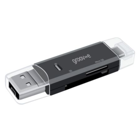 Groov-e SD & Micro SD Memory Card Reader | USB-A & USB-C