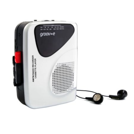 Groov-e Portable Cassette Player with Radio - Silver