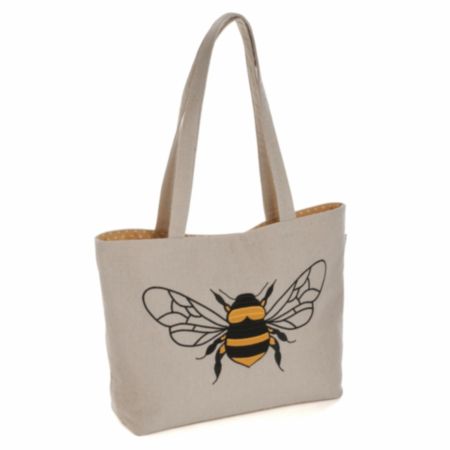 Hobby Gift Linen Tote Craft Bag - Bee
