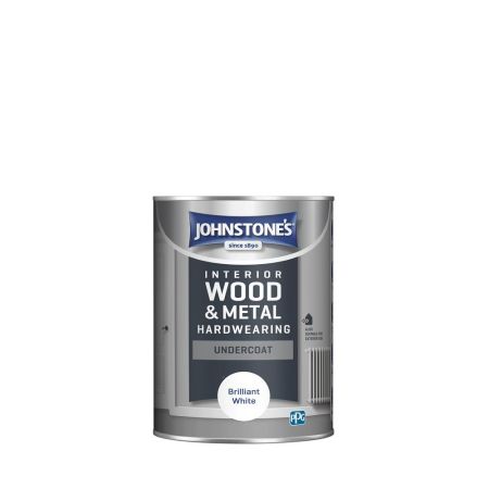 Johnstone's Hardwearing Undercoat Brilliant White 1.25L