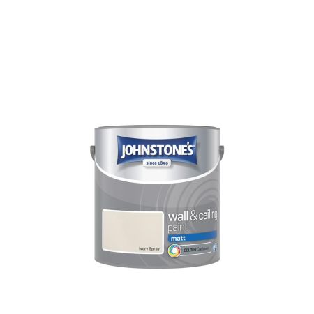 Johnstone's Wall & Ceiling Matt Paint Ivory Spray 2.5L