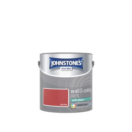 Johnstone's Wall & Ceiling Soft Sheen Paint Rich Red 2.5L