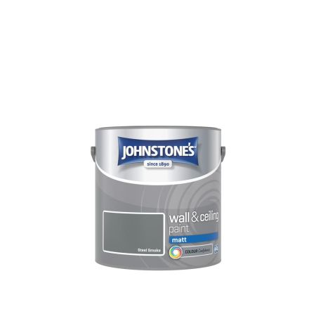 Johnstone's Wall & Ceiling Matt Paint Steel Smoke 2.5L