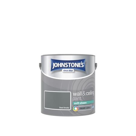 Johnstone's Wall & Ceiling Soft Sheen Paint Steel Smoke 2.5L