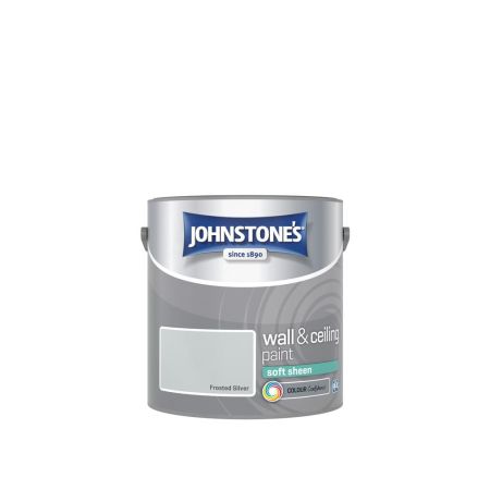 Johnstone's Wall & Ceiling Soft Sheen Paint Frosted Sivler 2.5L