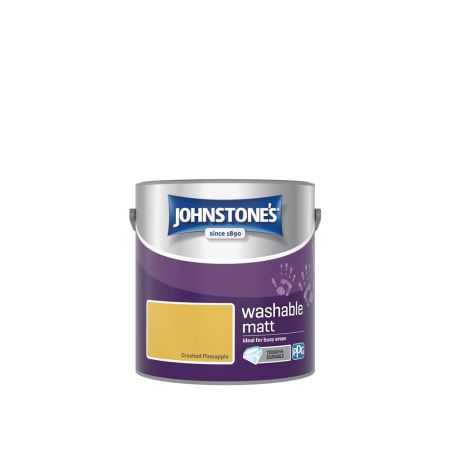 Johnstone's Washable Matt Paint Crushed Pineapple 2.5L