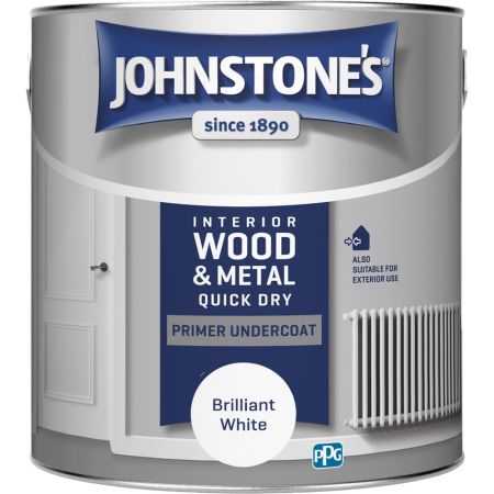 Johnstone's Quick Dry Primer Undercoat Brilliant White 2.5L