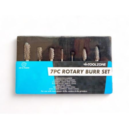 Toolzone 7 Pack Tungsten Carbide Rotary Burrs