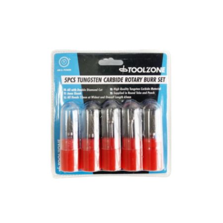 Toolzone 5 Pack Cut Rotary Rasp Tungsten Carbide TCT
