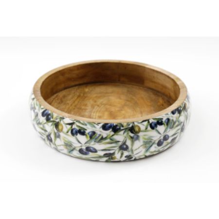 30 x 7cm Olive Enamel Bowl