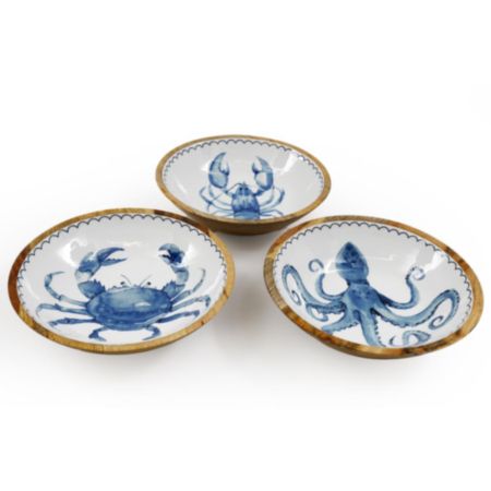 30cm Sealife Enamelled Bowl (Assorted)