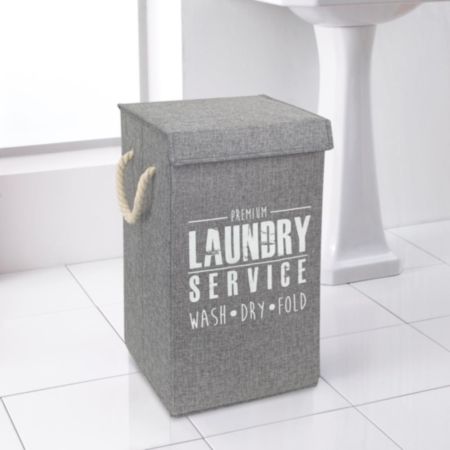 Deluxe Laundry Hamper - Grey