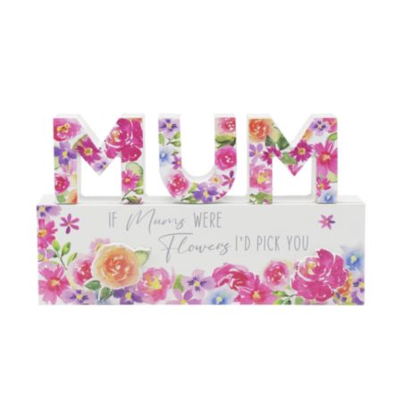 The Leonardo Collection 'Mum' Decorative Plaque (18 x 11 x 2cm)