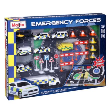 Maisto Fresh Metal Emergency Force Playset & Playmat