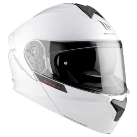 MT Genesis SV A0 Gloss Motorbike Helmet - Pearl White (L)